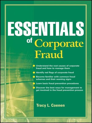 cover image of Essentials of Corporate Fraud